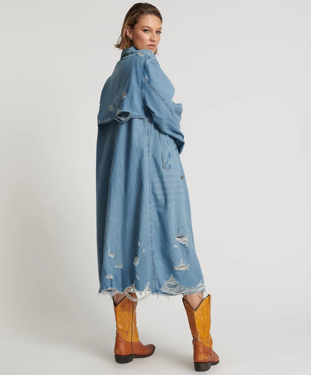 Denim Trench Coat - Pacifica