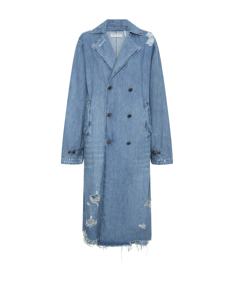 Denim Trench Coat - Pacifica