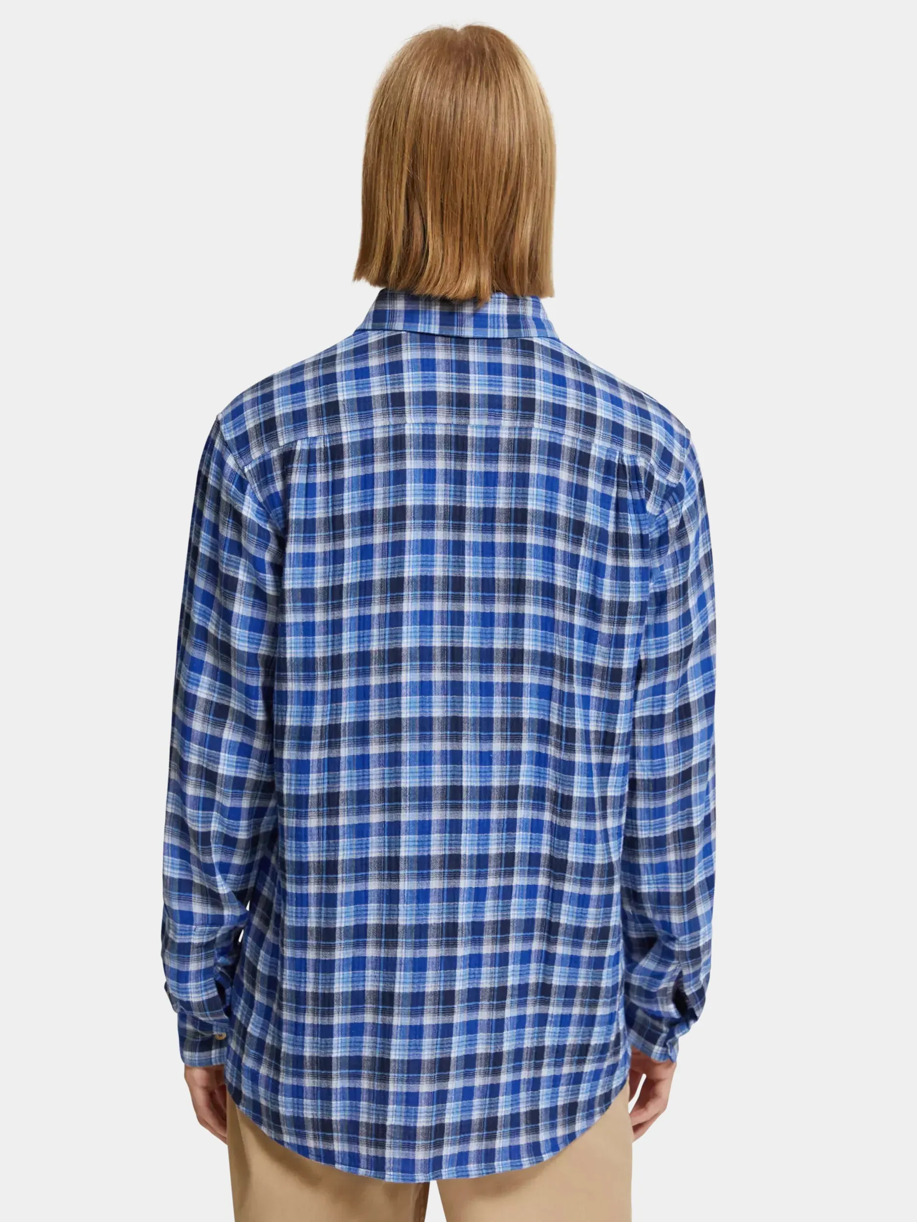 Double-faced check shirt