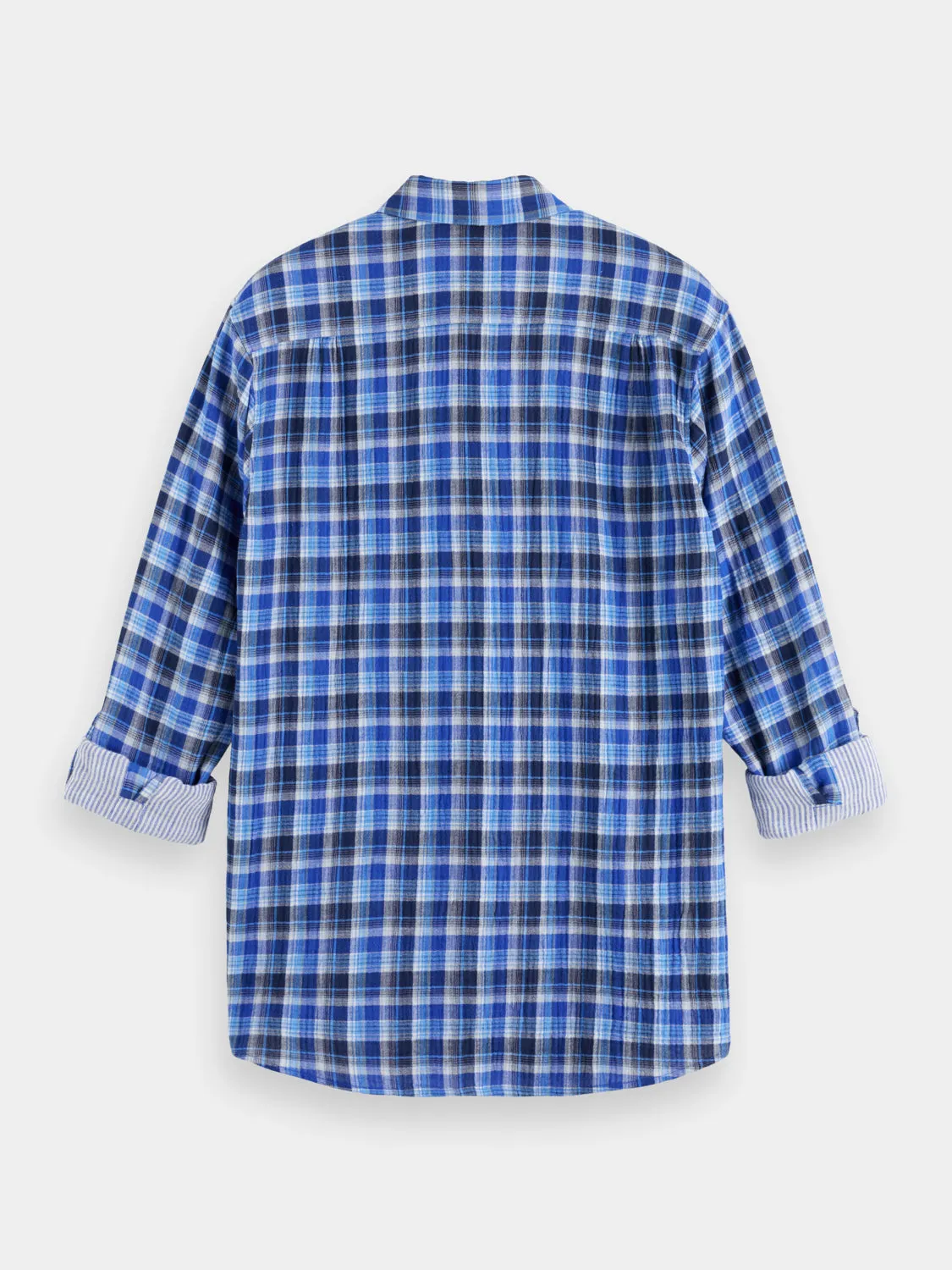 Double-faced check shirt