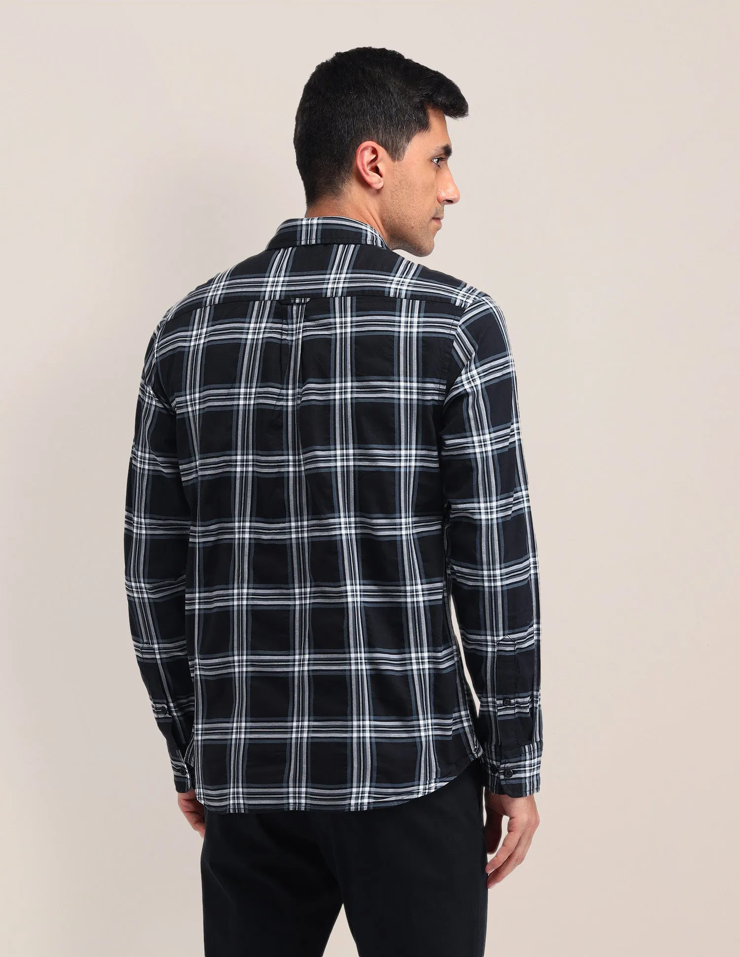 Dupplin Check Printed Regular Fit Shirt