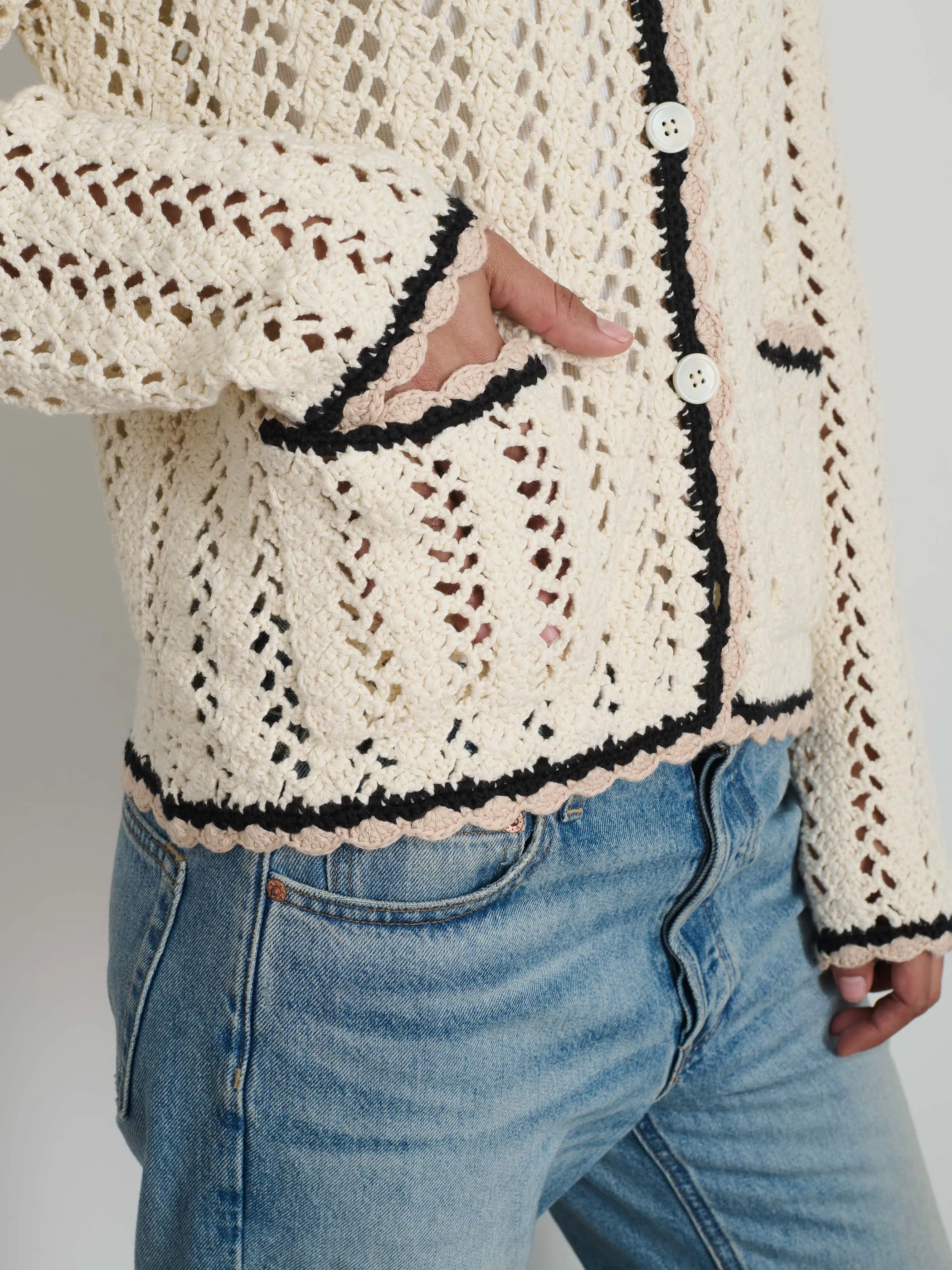 Ella Hand-Crochet Cardigan