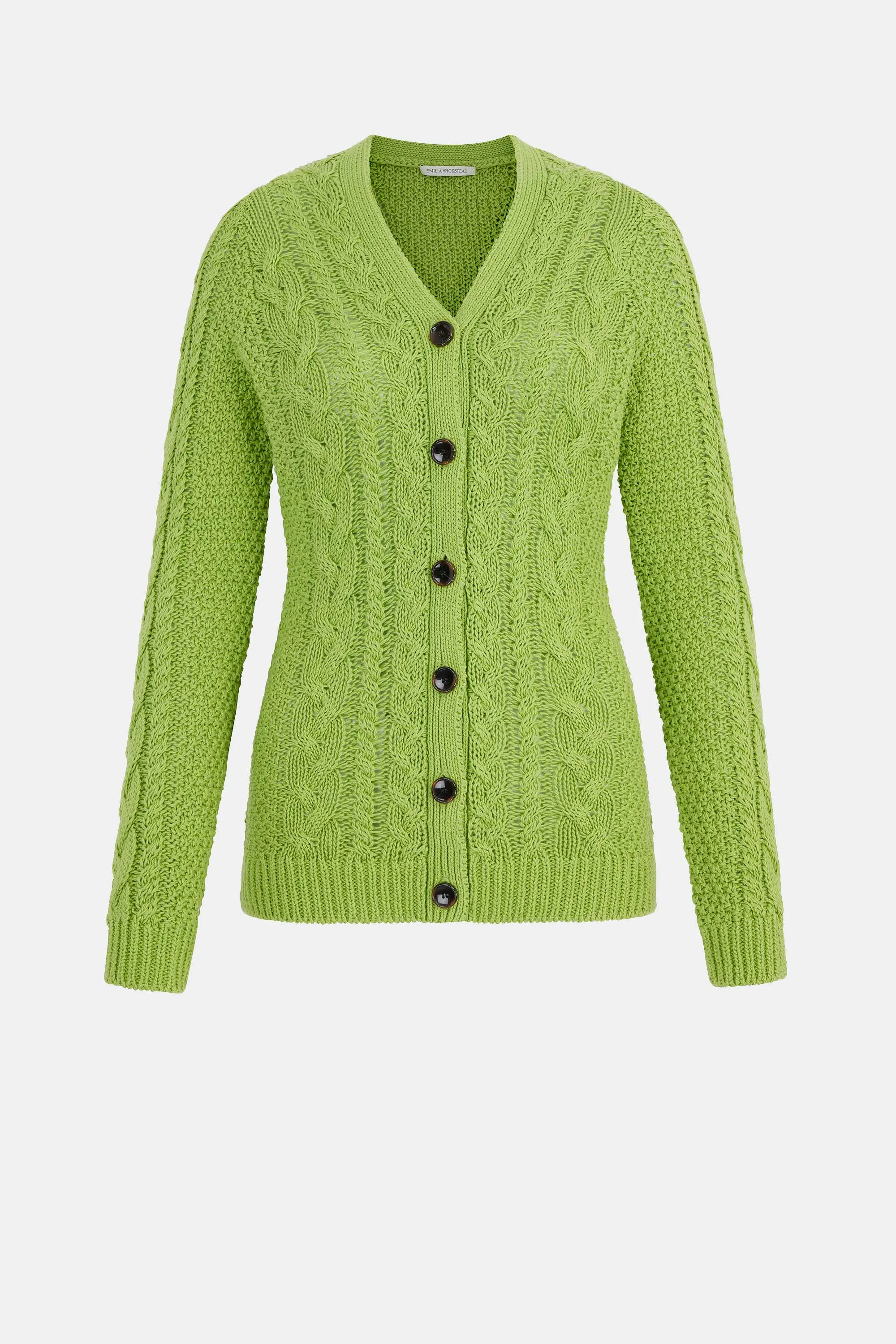 Elmer Knit Cardigan In Green