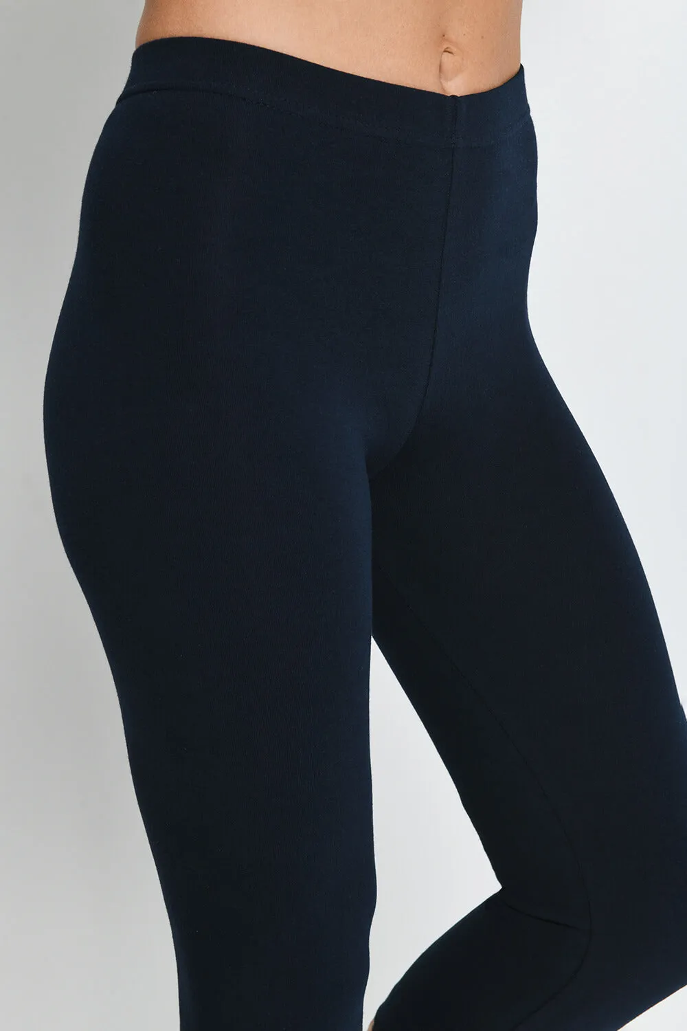 Everyday Cropped Leggings - Navy Blue