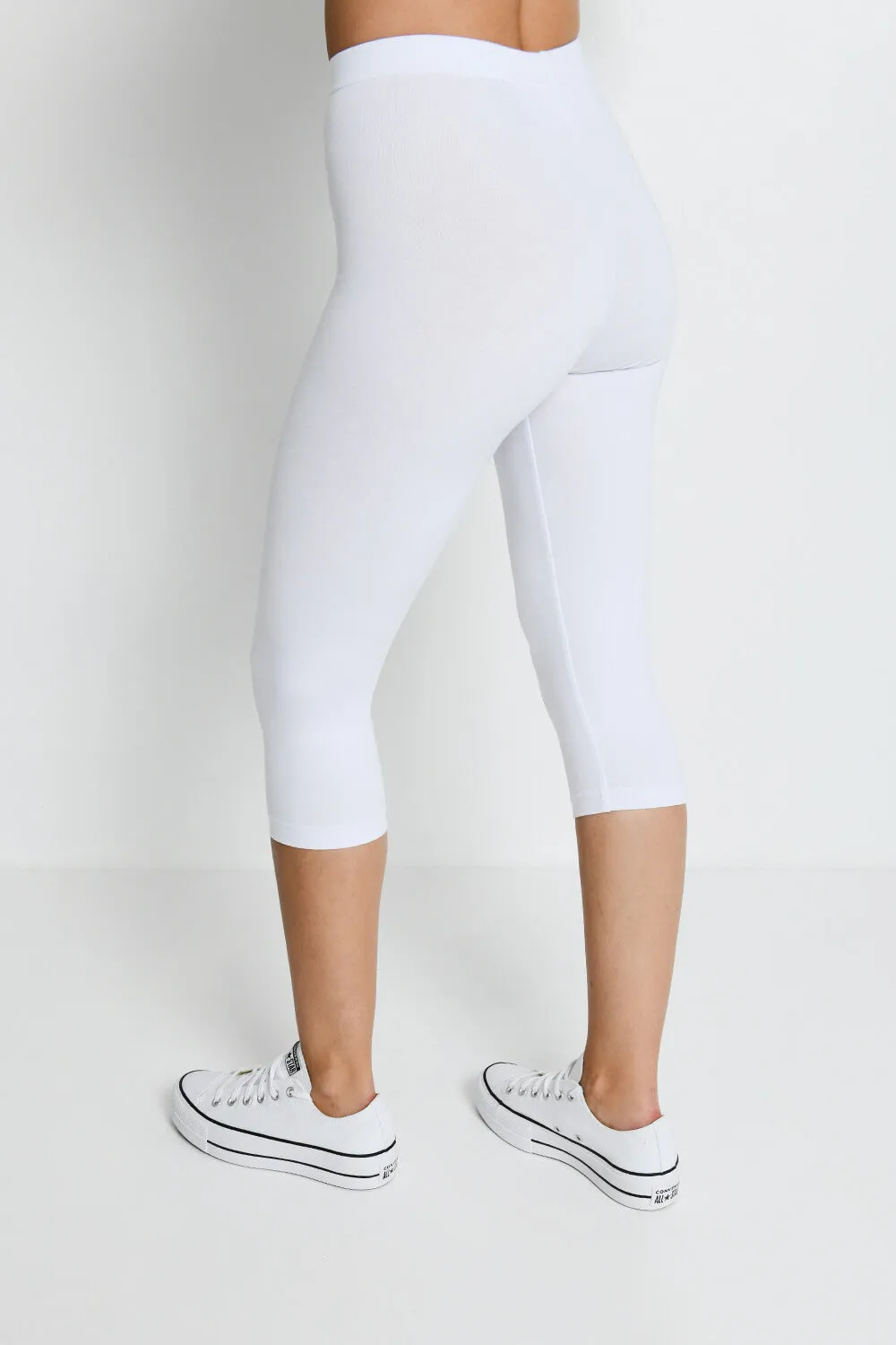 Everyday Cropped Leggings - White