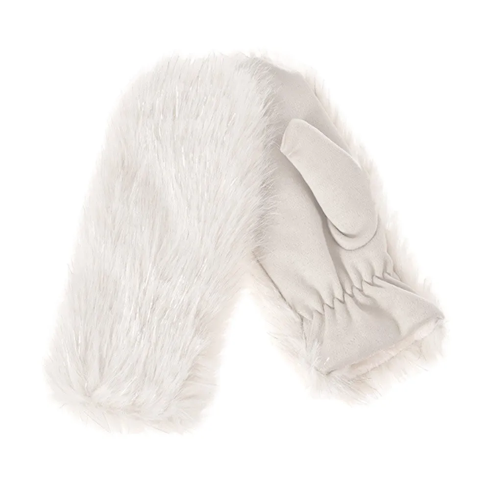 Faux Fuzzy Fur Mitten Gloves