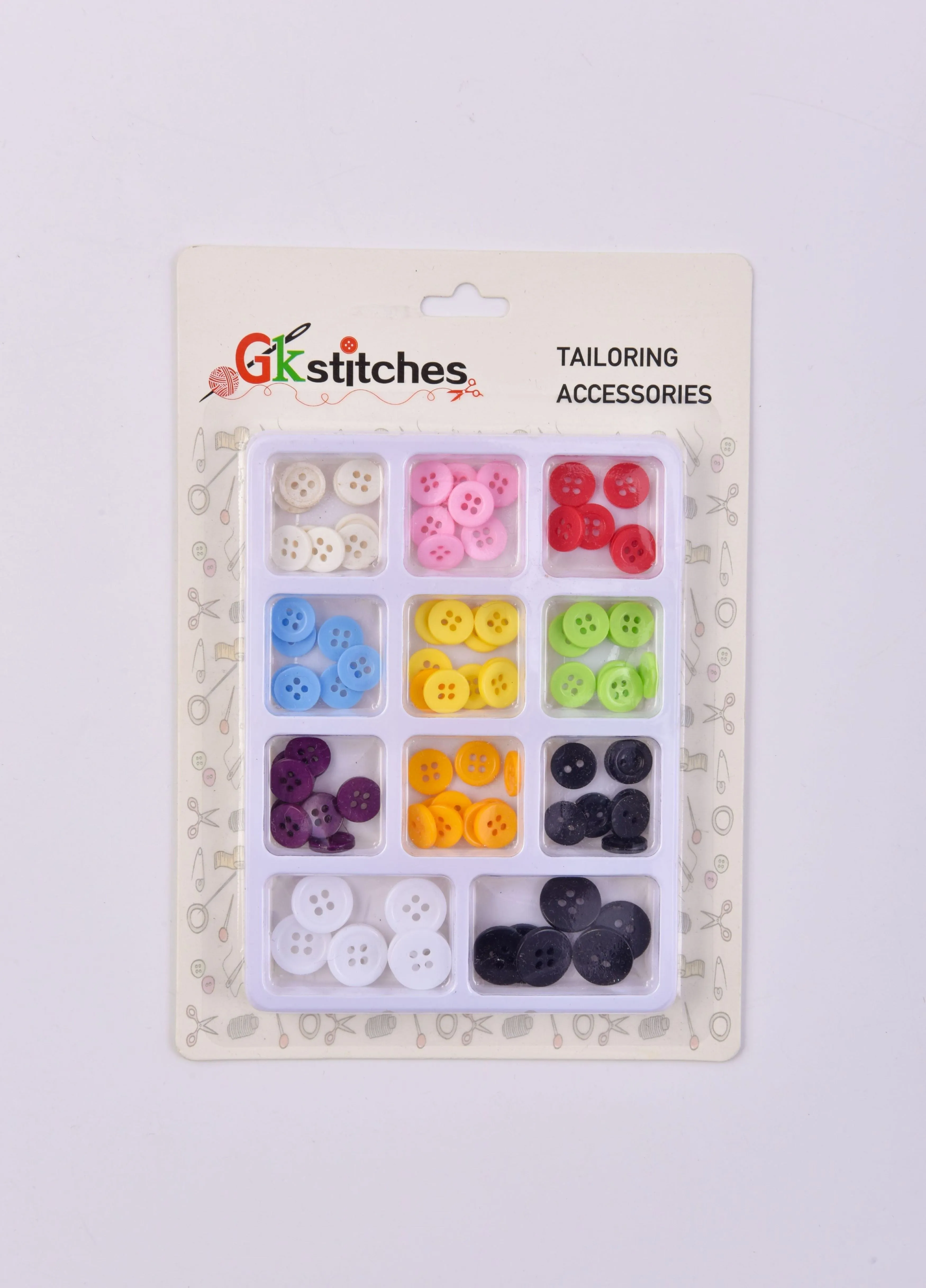 Four-Holes 66 Pieces Mix Combo Colored Buttons