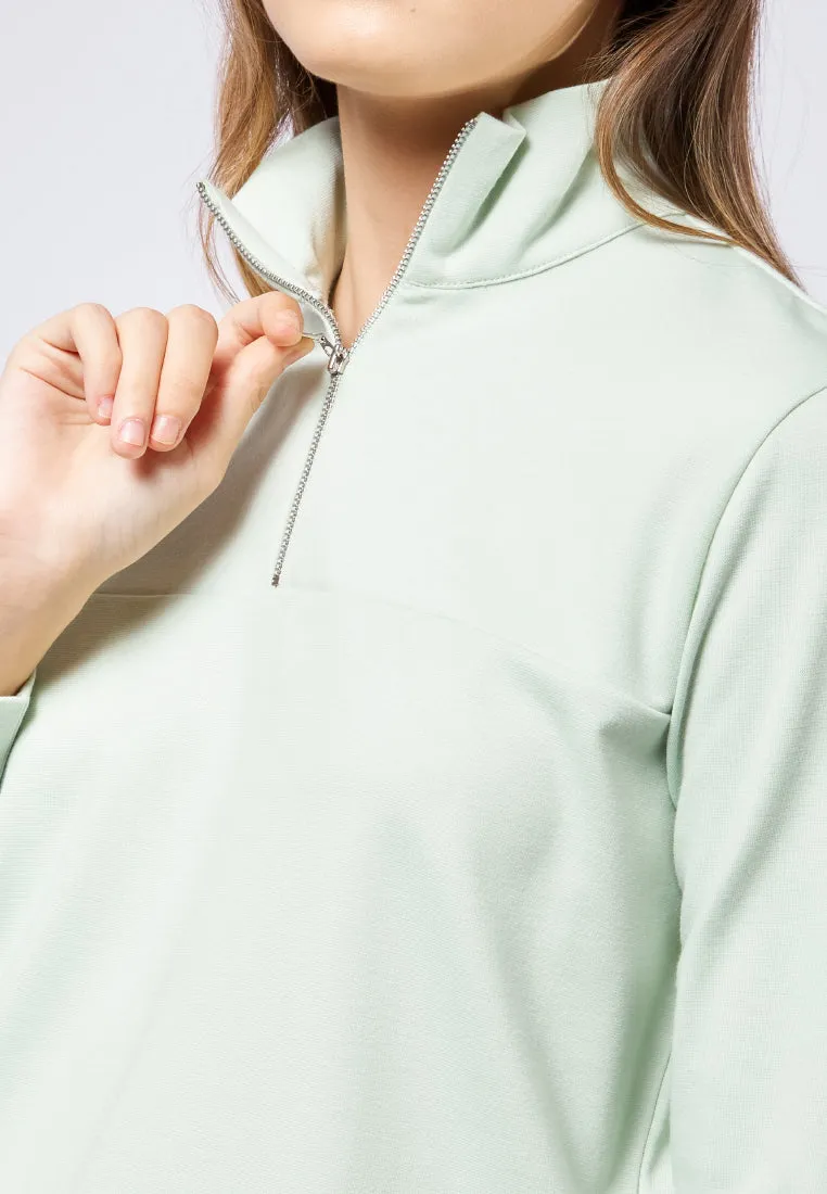 Front Zip Long Sleeve Sweatshirt