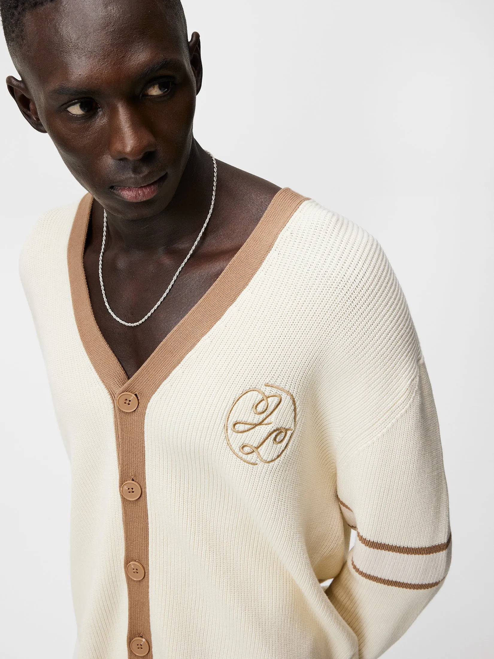 Gerard Jacquard Cardigan / Turtledove