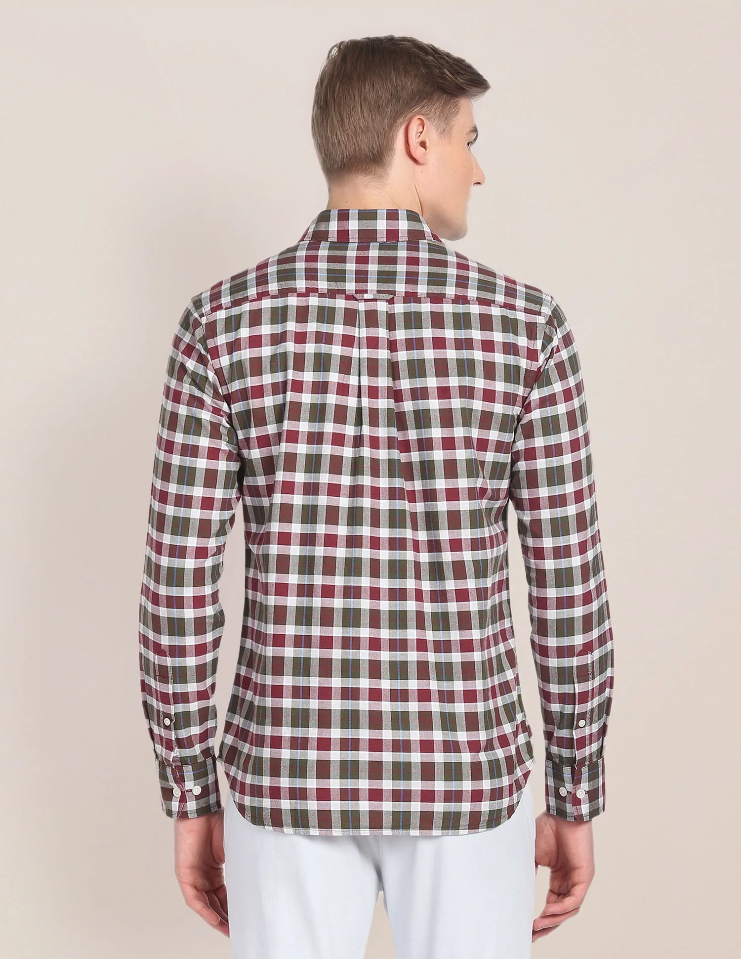 Gingham Check Cotton Shirt