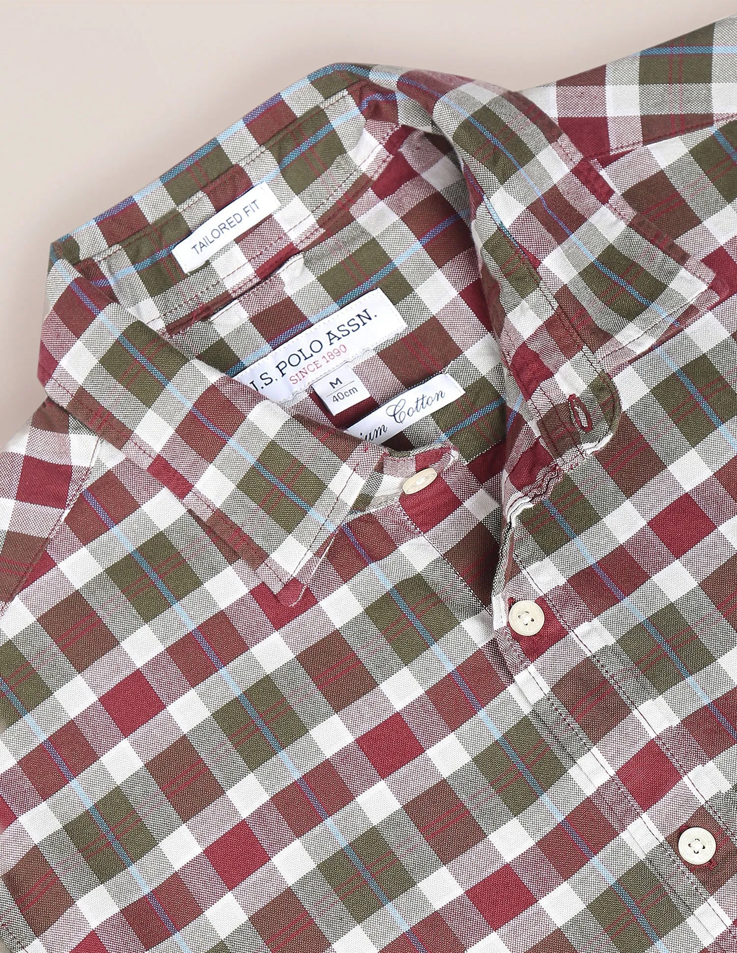 Gingham Check Cotton Shirt