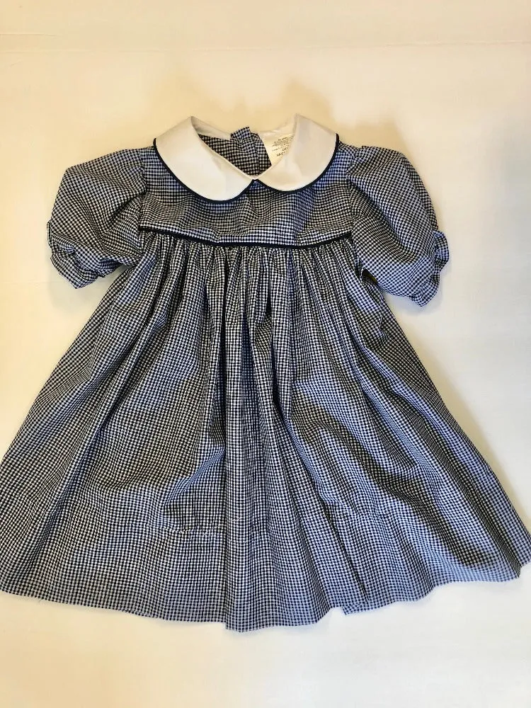 Gingham Dress Navy