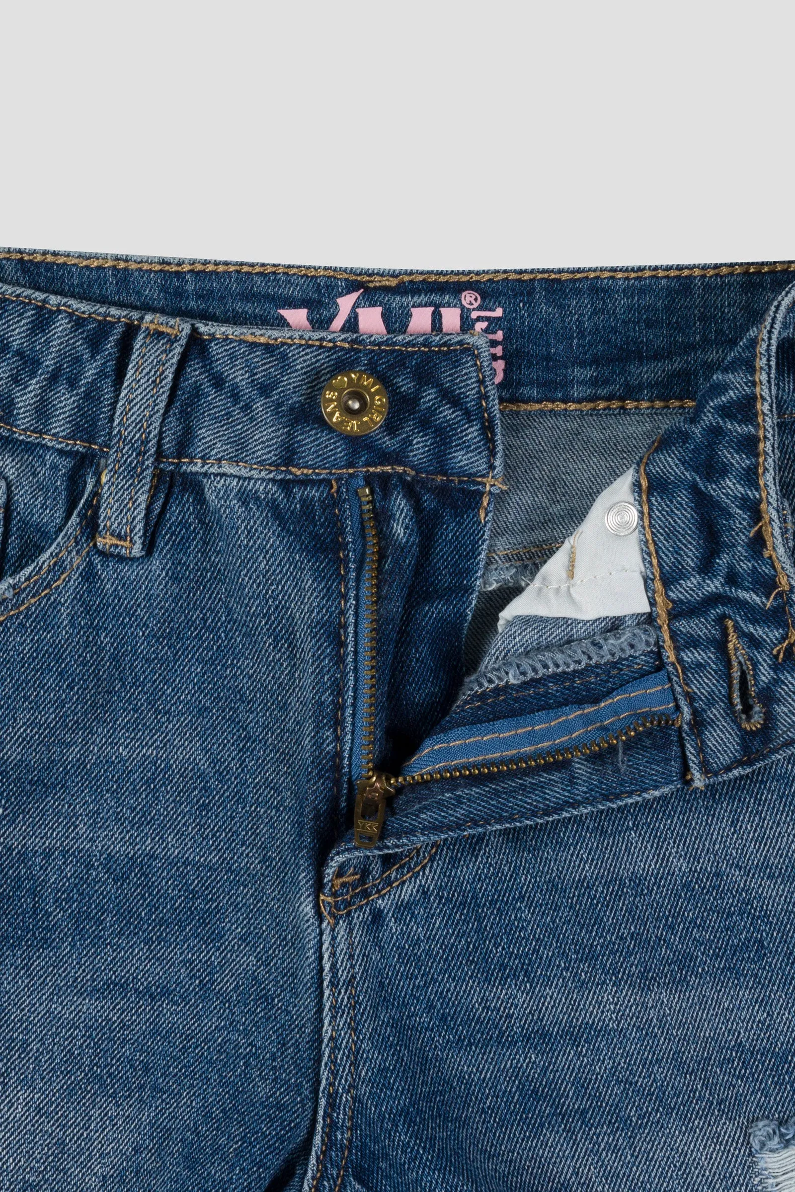 Girls Bell Bottom Essential Clean Hem Jeans