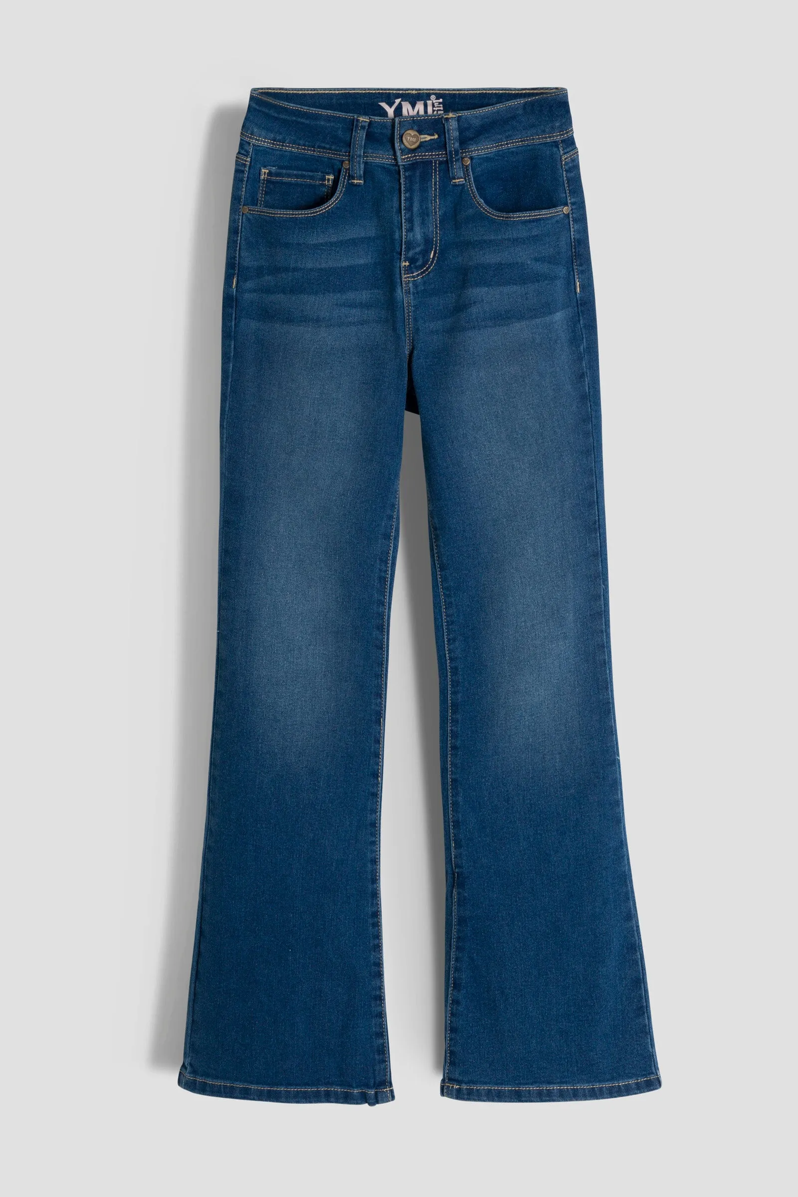 Girls Bell Bottom Essential Clean Hem Jeans