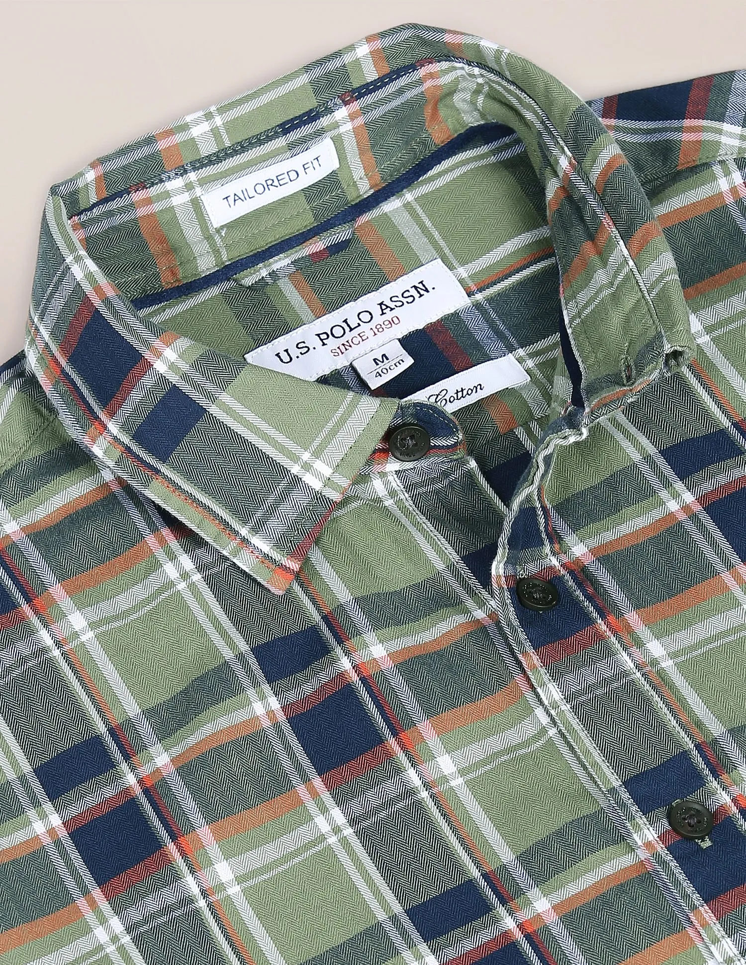 Herringbone Check Casual Shirt