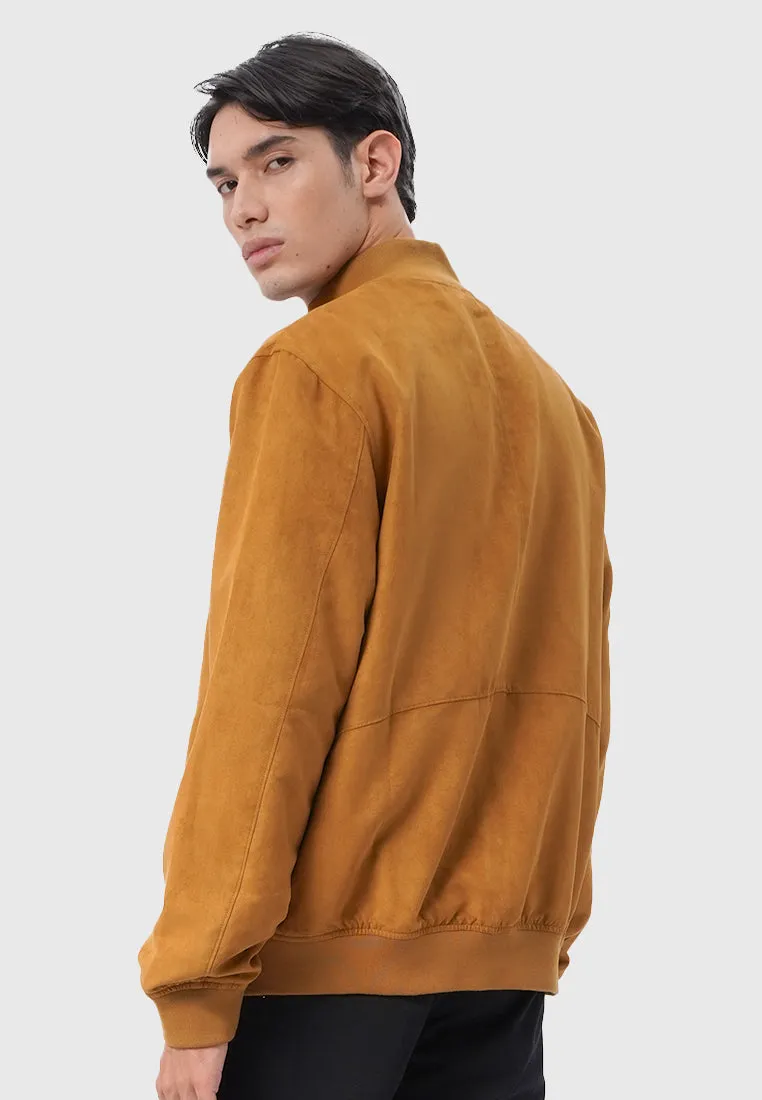 High Neck Suede Jacket