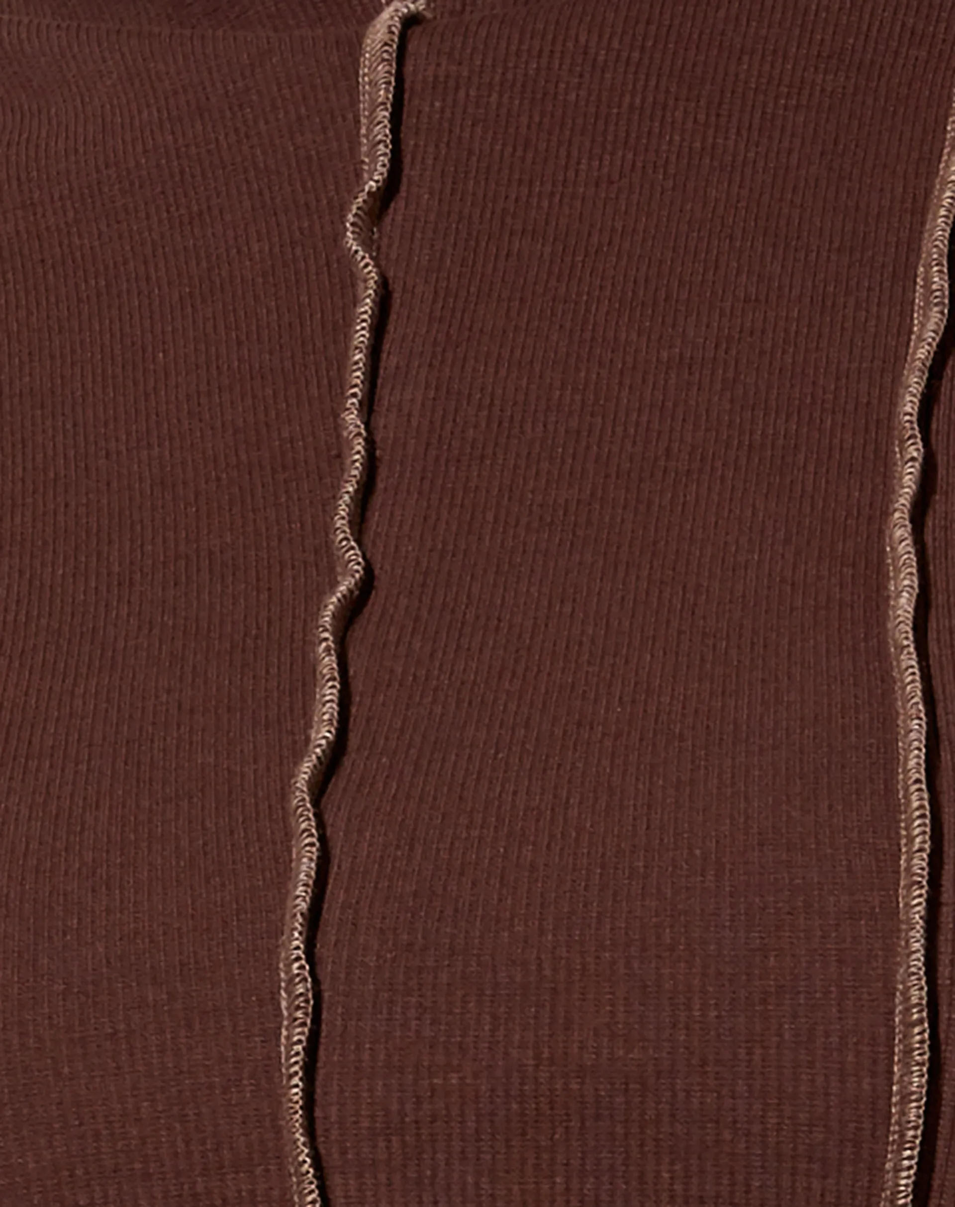 Ivy Vest Top in Deep Mahogany with Lighter Brown Stitch