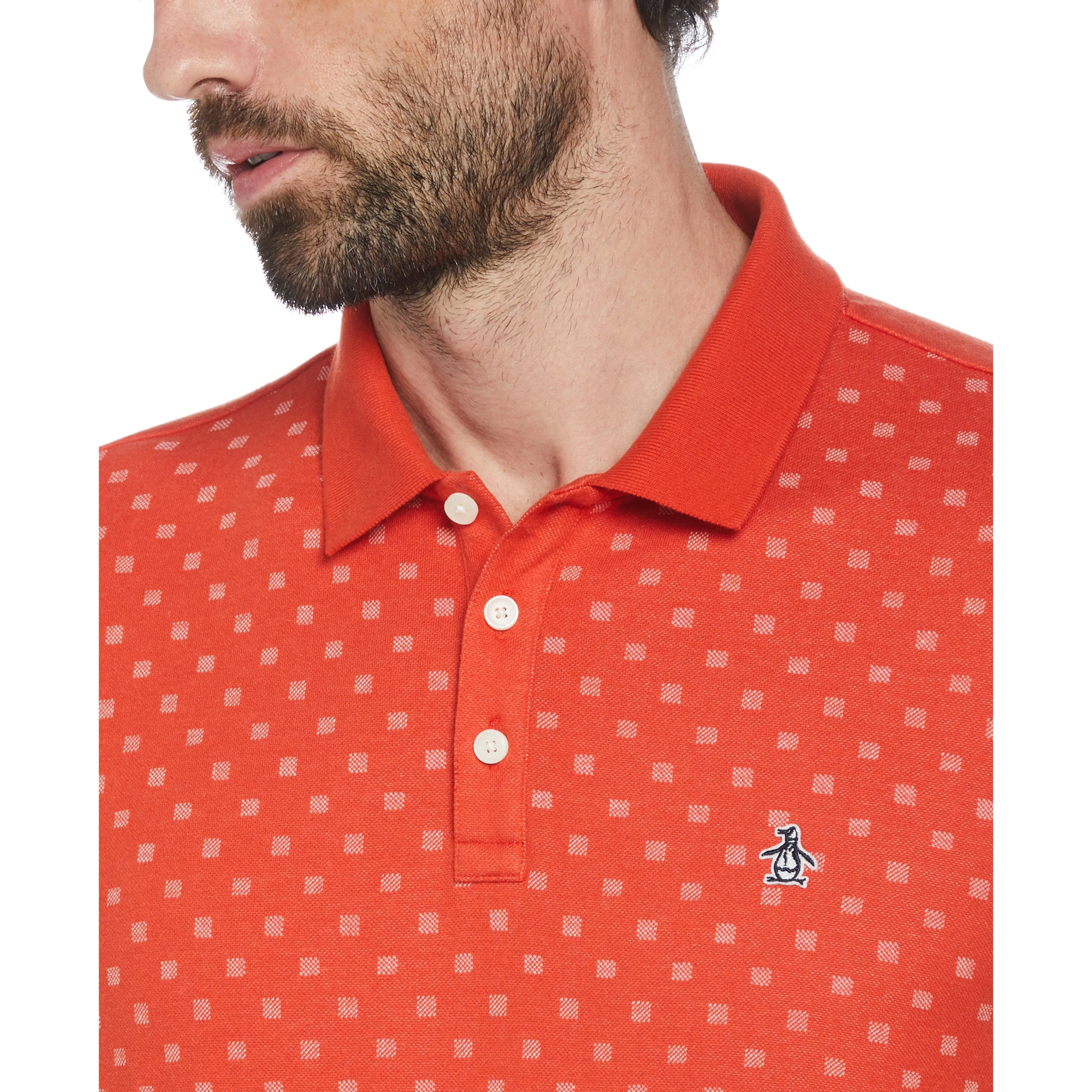 Jacquard Check Polo