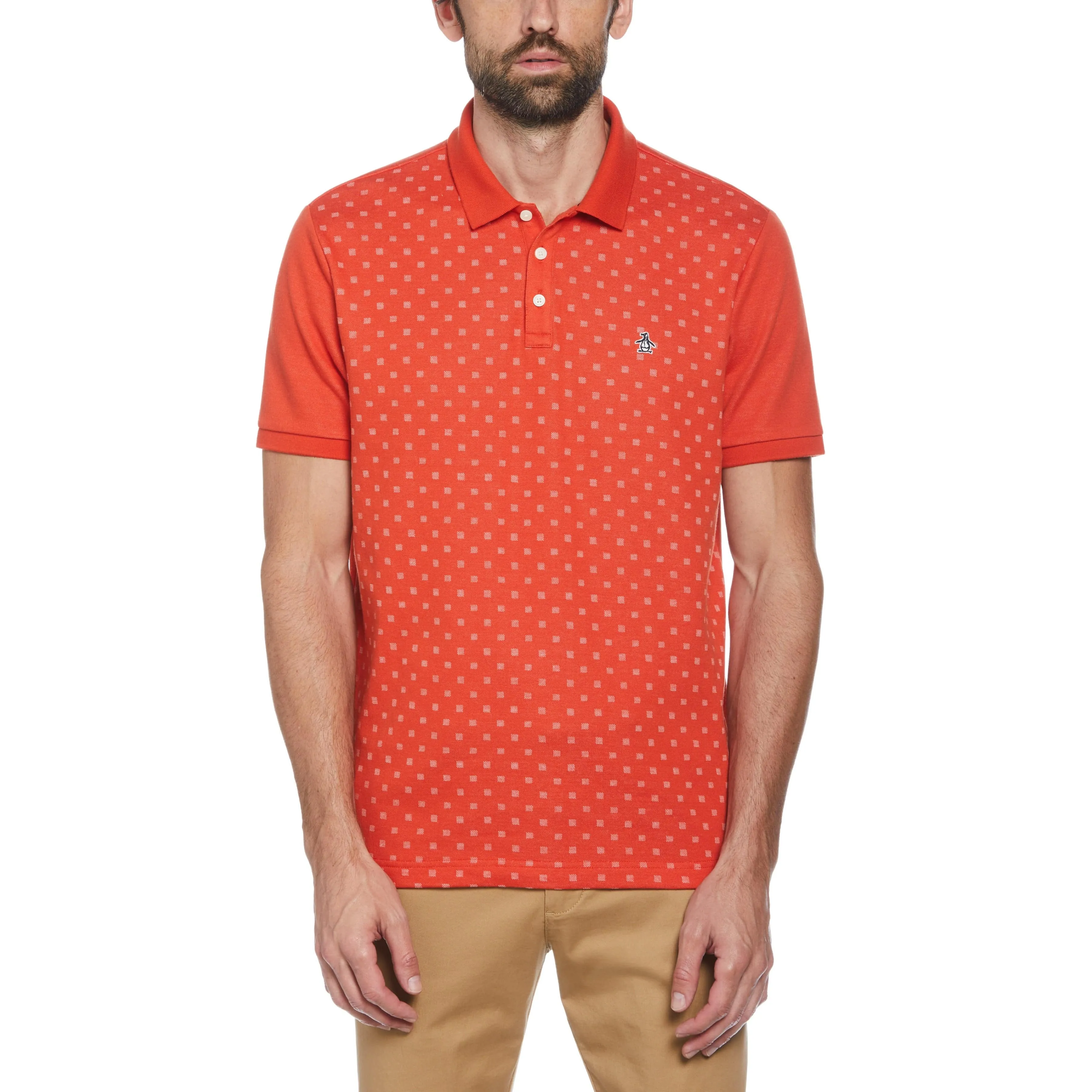 Jacquard Check Polo