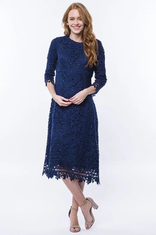 Jewel Lace Midi Dress