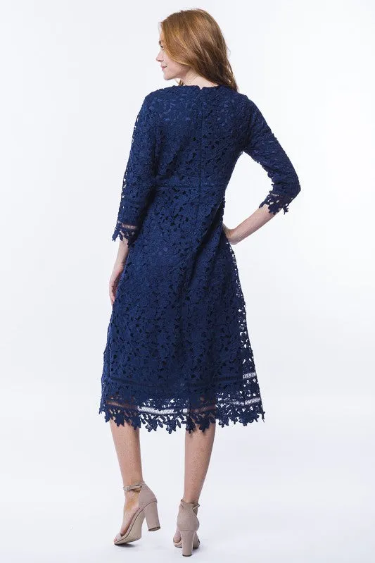 Jewel Lace Midi Dress