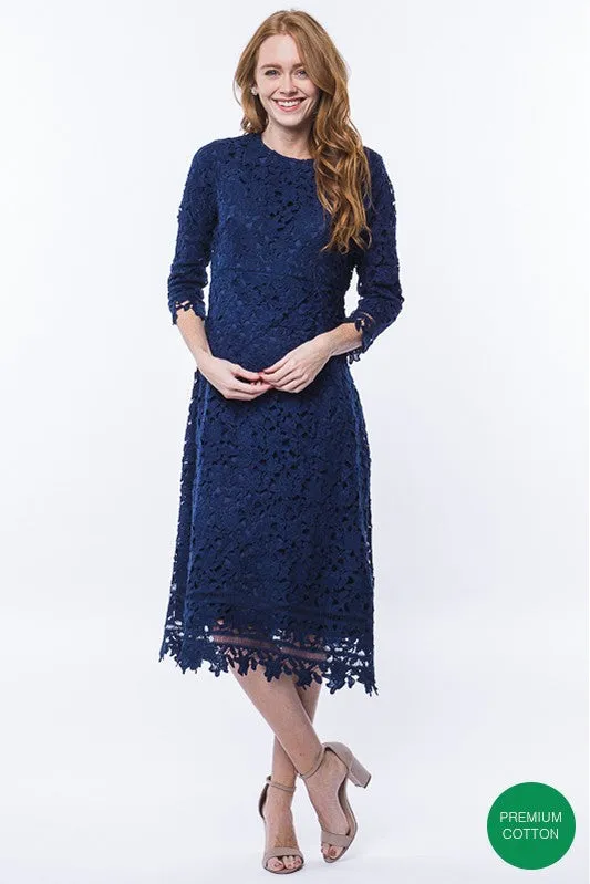 Jewel Lace Midi Dress