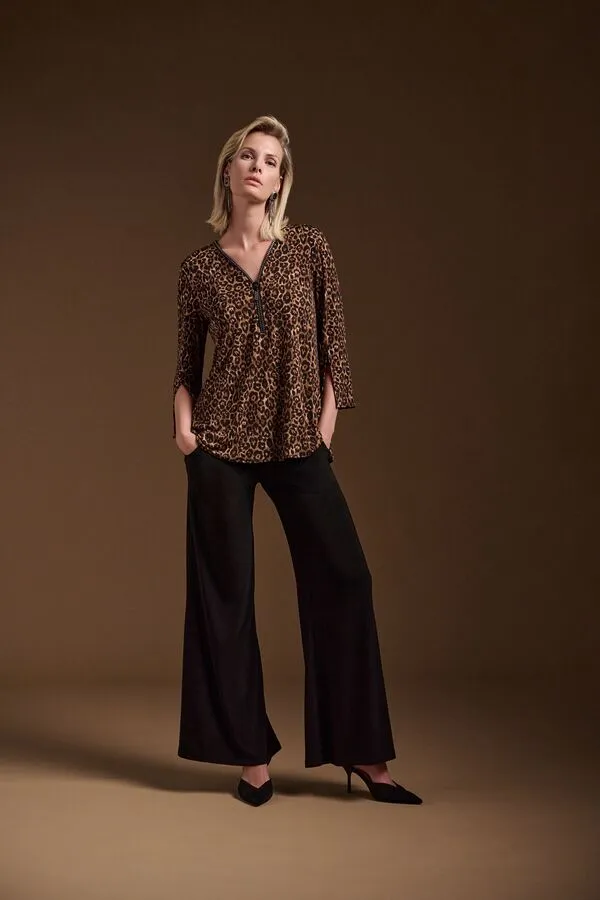 Joseph Ribkoff Silky Knit Animal Print Fit and Flare Tunic