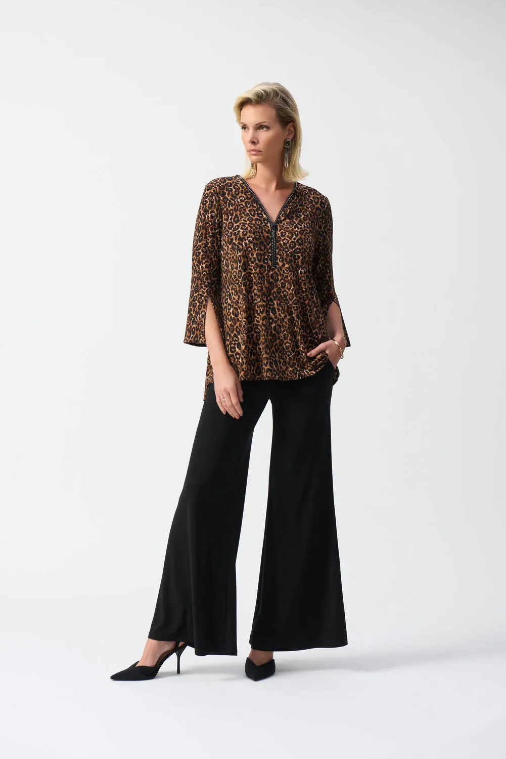 Joseph Ribkoff Silky Knit Animal Print Fit and Flare Tunic