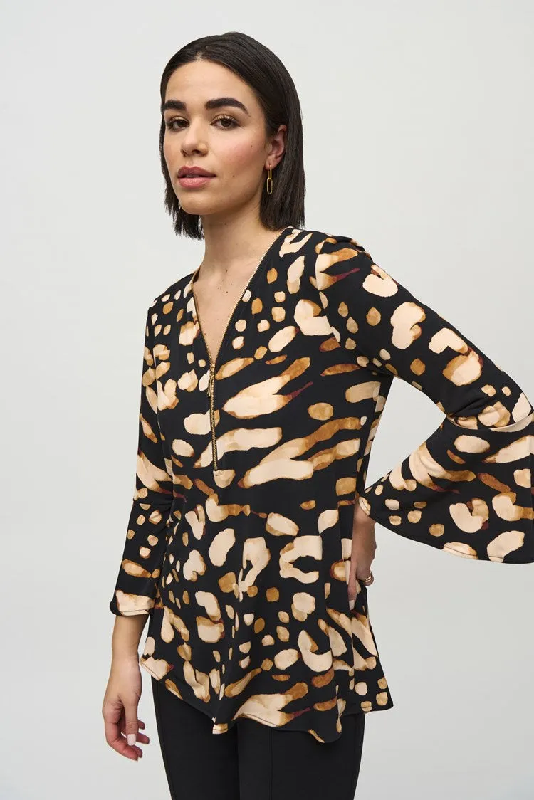 Joseph Ribkoff Silky Knit Animal Print Tunic