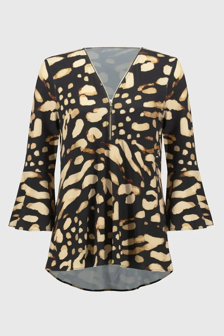 Joseph Ribkoff Silky Knit Animal Print Tunic