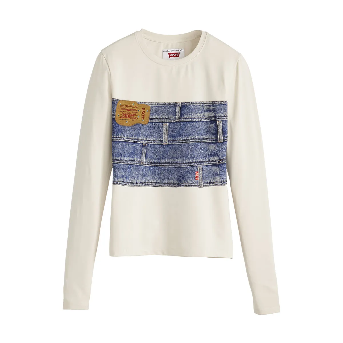   Levi's Second Skin Trompe L'eoil Denim Top 'Multi'