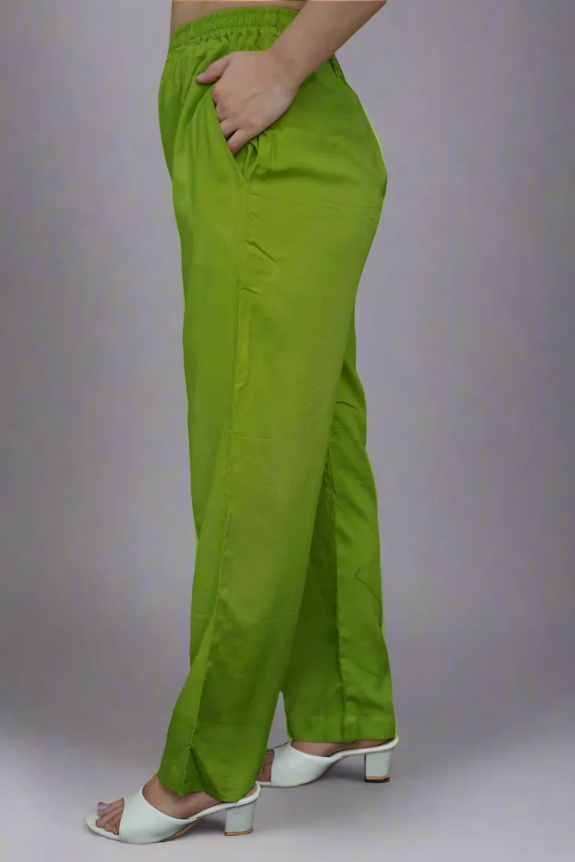 Light Green Rayon Kurti Pant