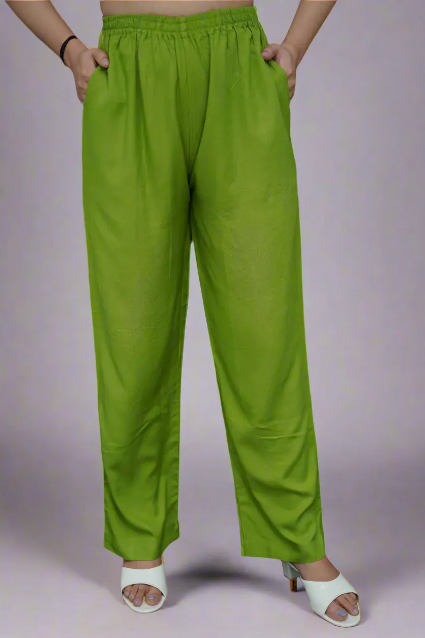 Light Green Rayon Kurti Pant