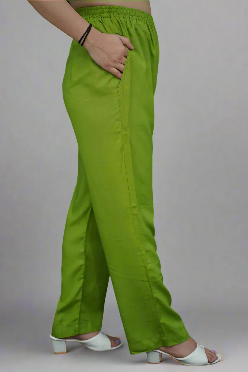 Light Green Rayon Kurti Pant