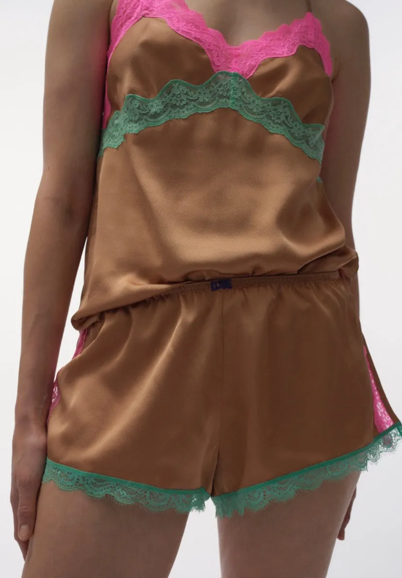 LOVE STORIES~ Pandora camisole with colorful lace