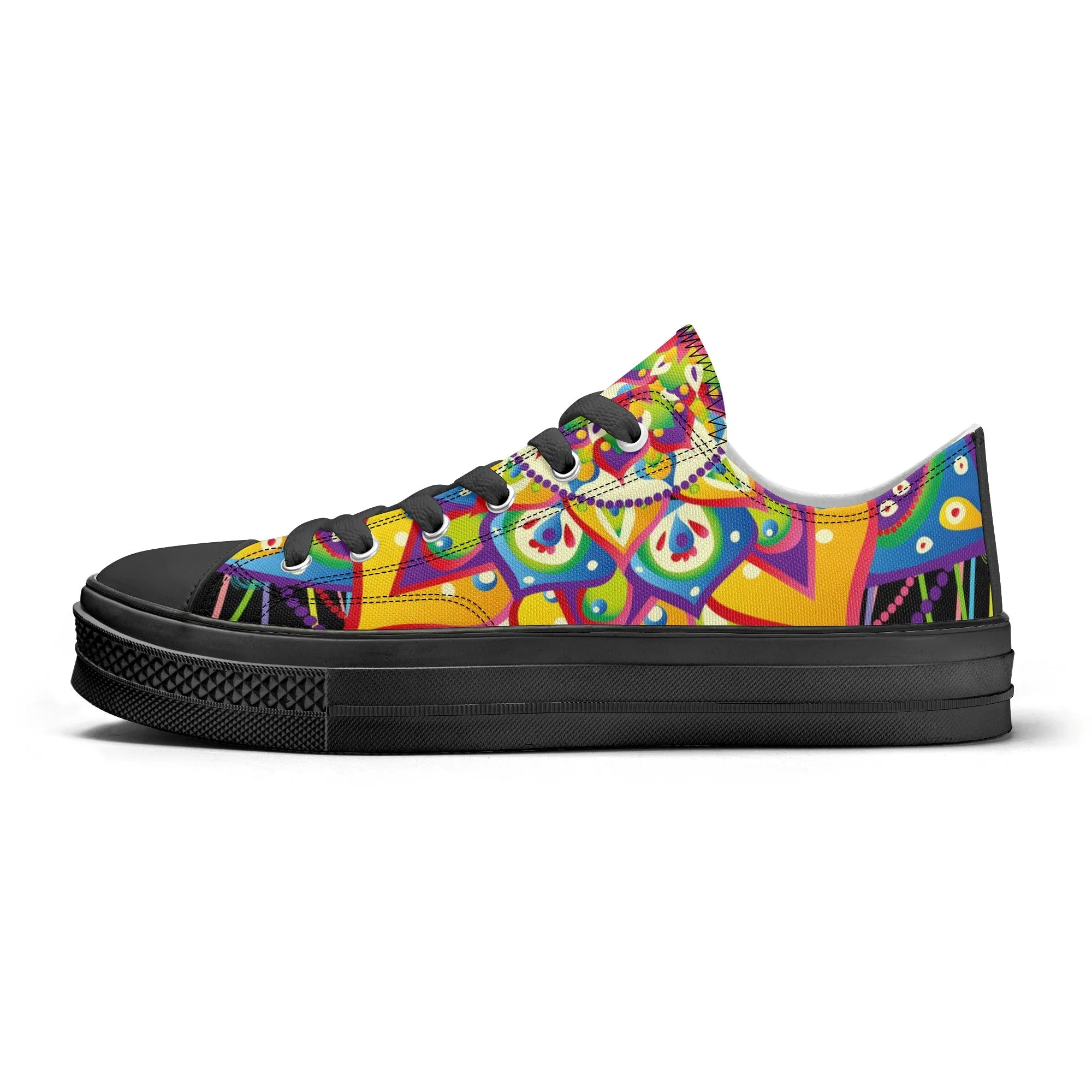 Mandala Pattern - Womens Classic Low Top Canvas Shoes for Footwear Lovers