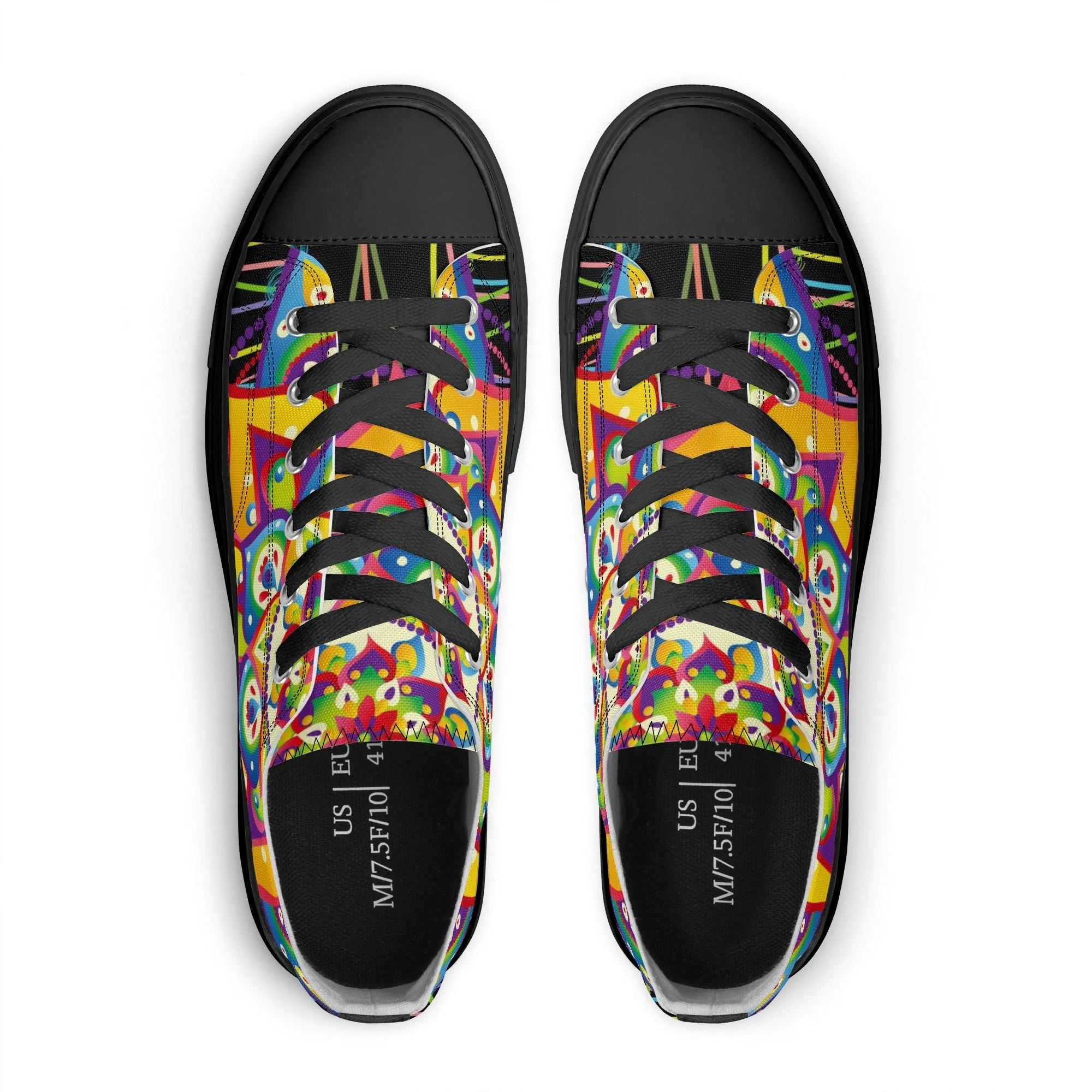 Mandala Pattern - Womens Classic Low Top Canvas Shoes for Footwear Lovers