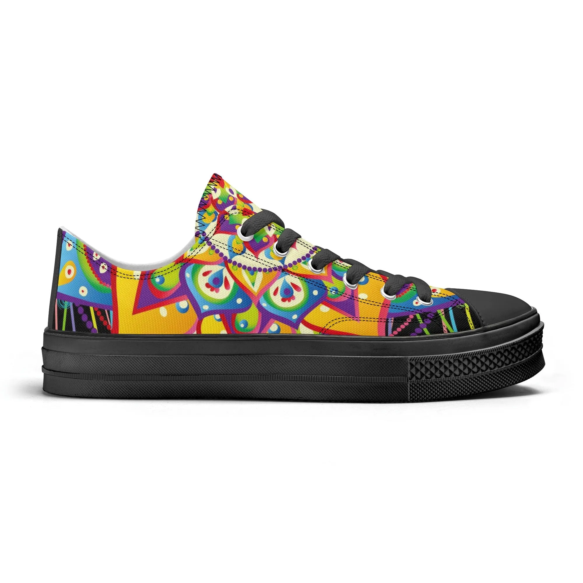 Mandala Pattern - Womens Classic Low Top Canvas Shoes for Footwear Lovers