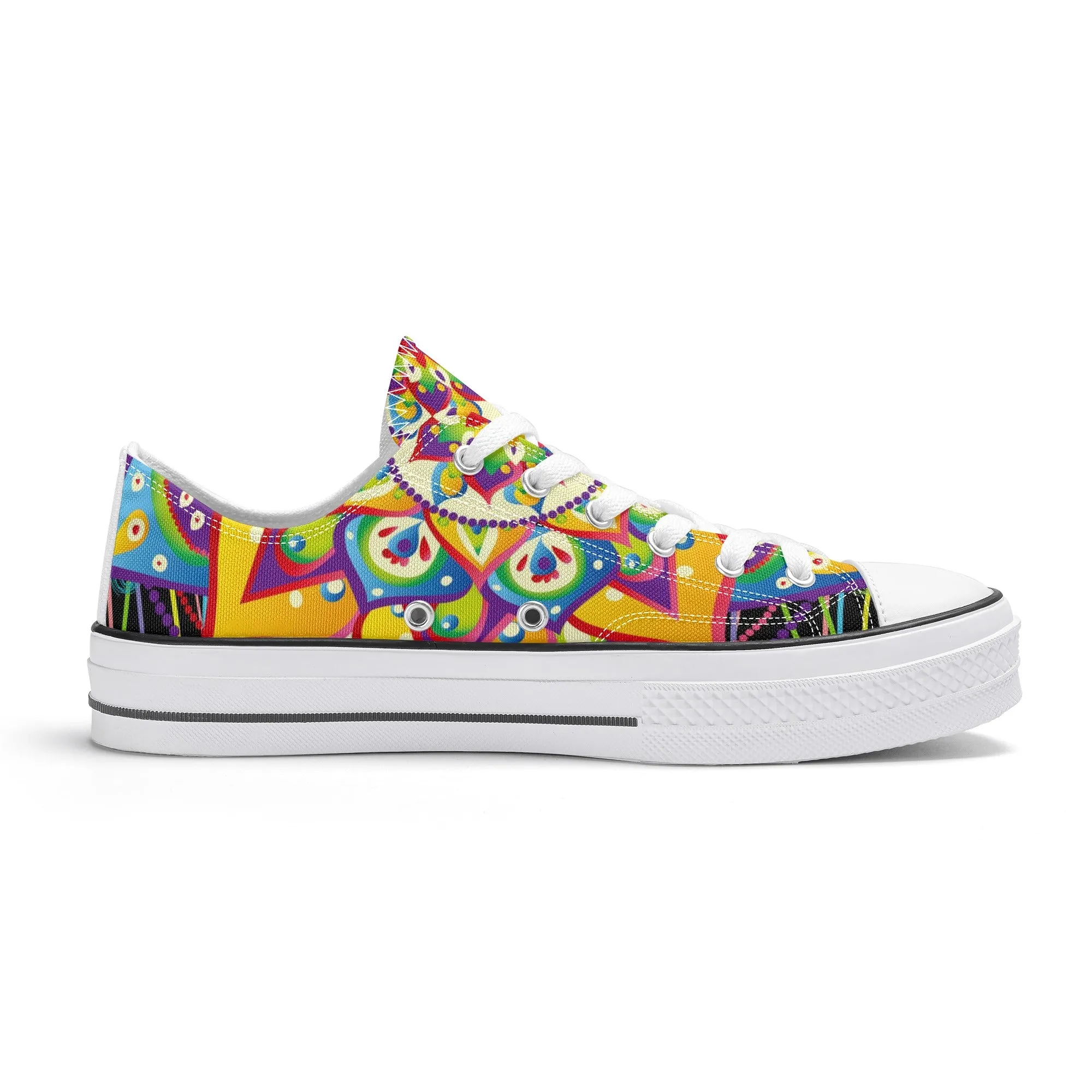 Mandala Pattern - Womens Classic Low Top Canvas Shoes for Footwear Lovers