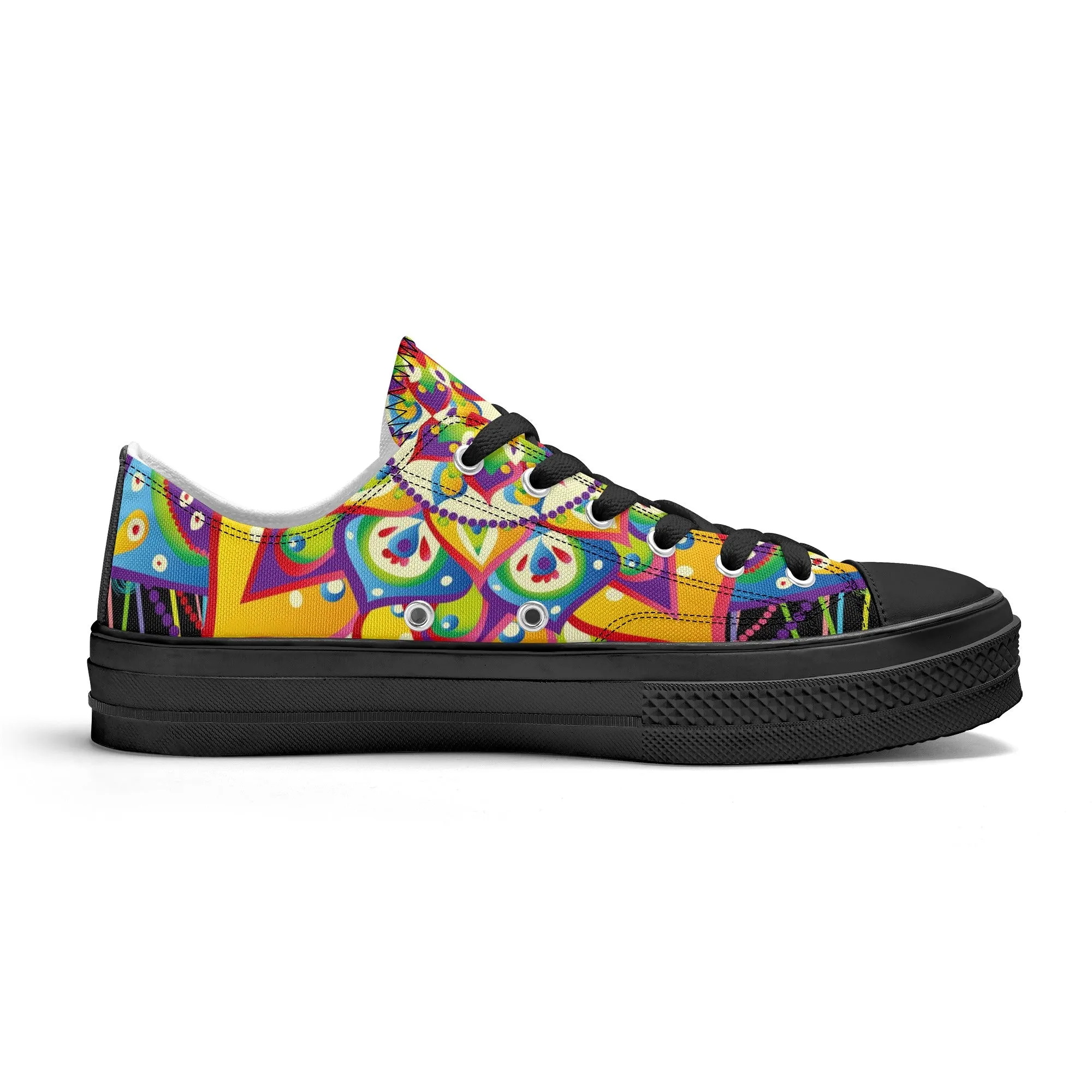 Mandala Pattern - Womens Classic Low Top Canvas Shoes for Footwear Lovers