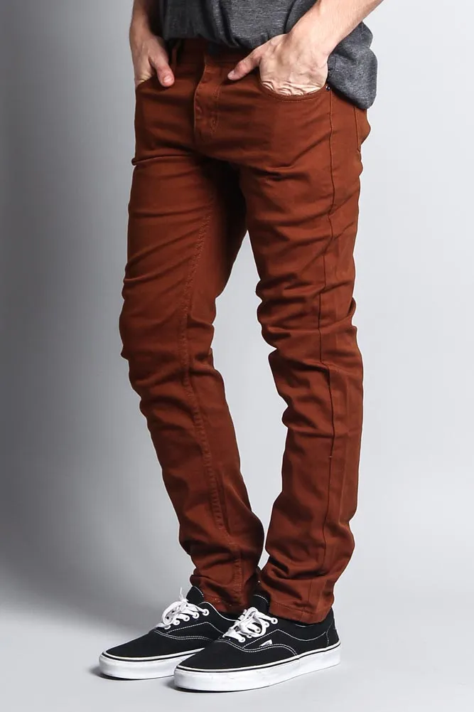 Men's Essential Skinny Fit Colored Jeans (Mocha)