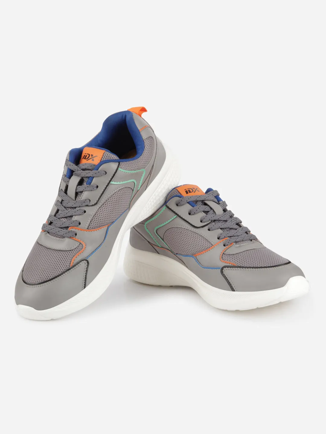 Men's Grey Spectrum Lace Up Sneakers (IX7137)