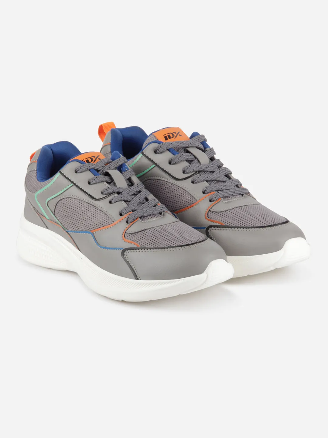 Men's Grey Spectrum Lace Up Sneakers (IX7137)