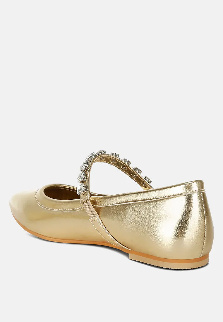 Metallic Mary Jane Ballerinas by RUW