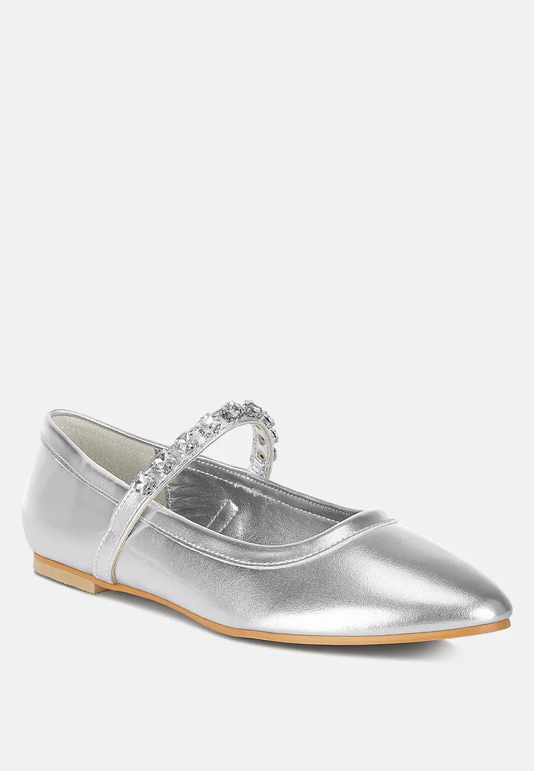 Metallic Mary Jane Ballerinas by RUW