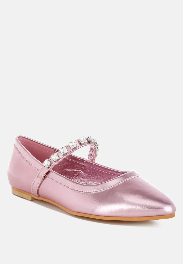 Metallic Mary Jane Ballerinas by RUW