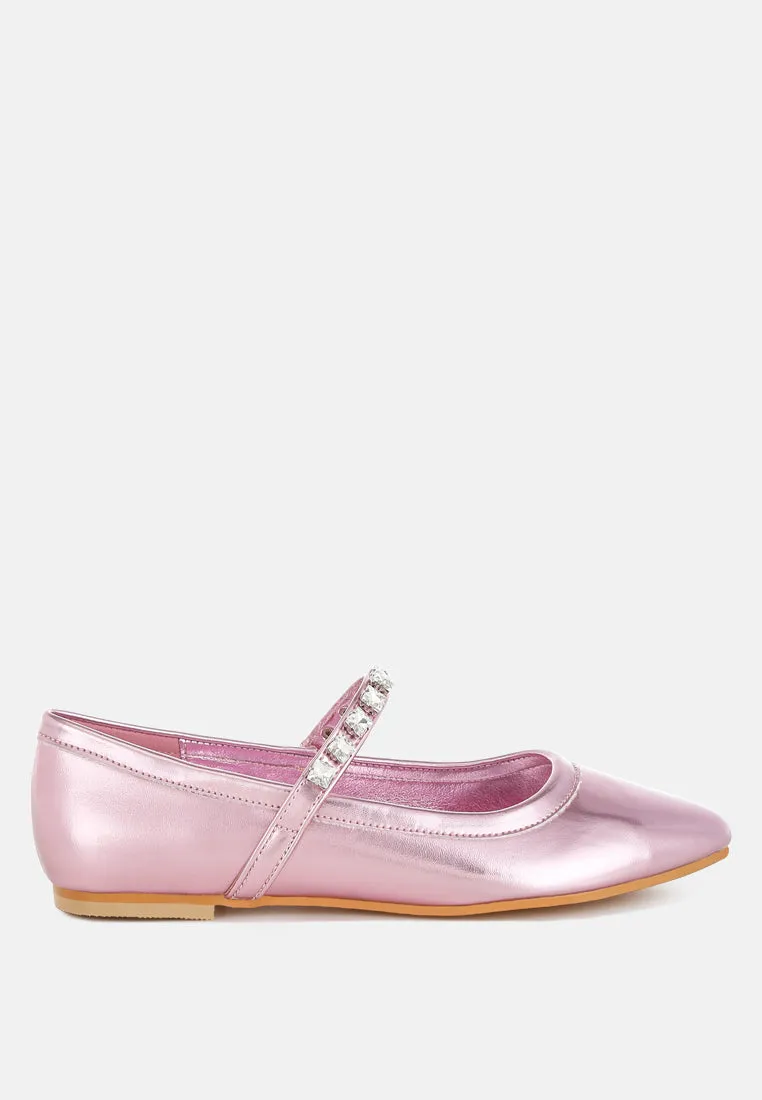 Metallic Mary Jane Ballerinas by RUW