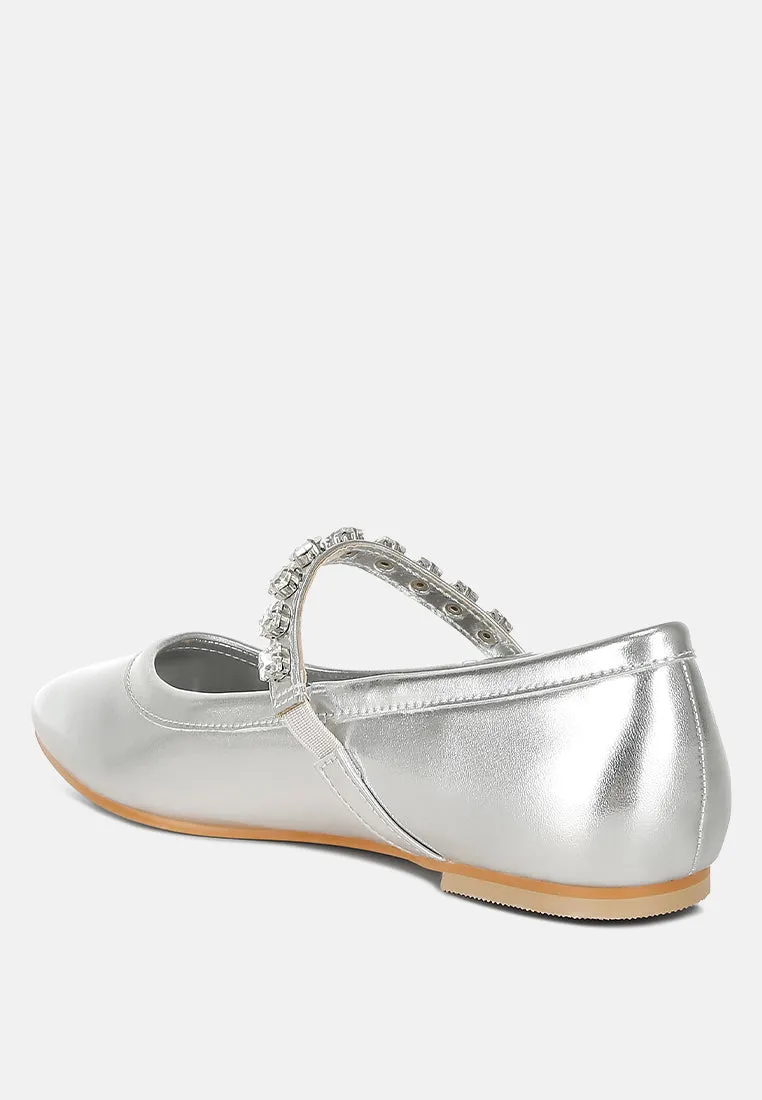 Metallic Mary Jane Ballerinas by RUW