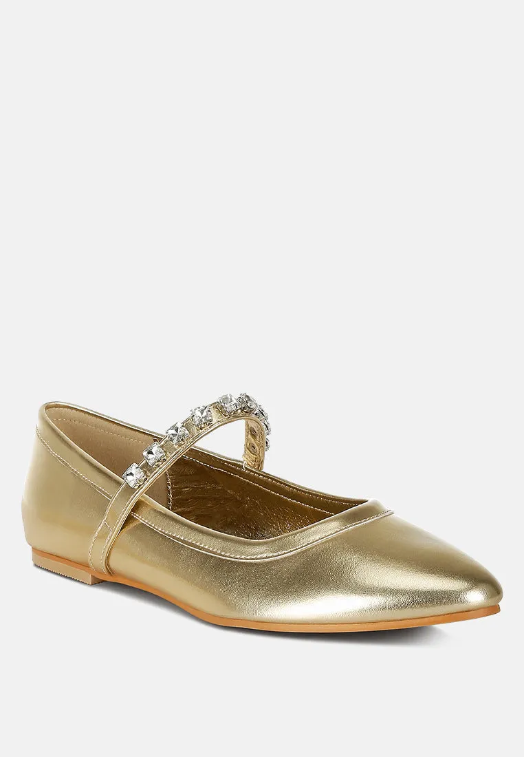 Metallic Mary Jane Ballerinas by RUW