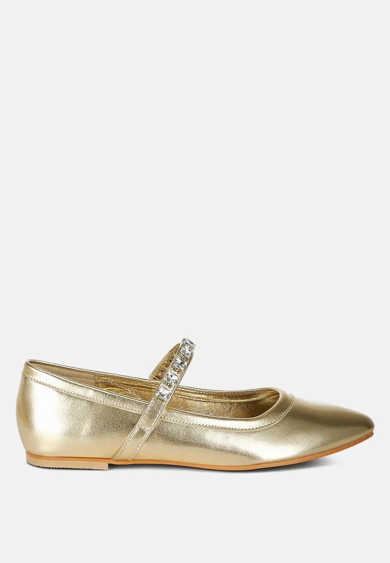 Metallic Mary Jane Ballerinas by RUW